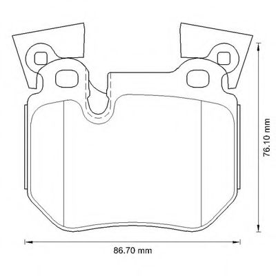 BENDIX - 573310B - Комплект тормозных колодок, дисковый тормоз