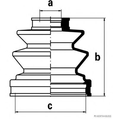 HERTH+BUSS JAKOPARTS - J2885007 - Комплект пылника, приводной вал (Привод колеса)