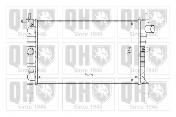 QUINTON HAZELL - QER1243 - Радиатор, охлаждение двигателя (Охлаждение)