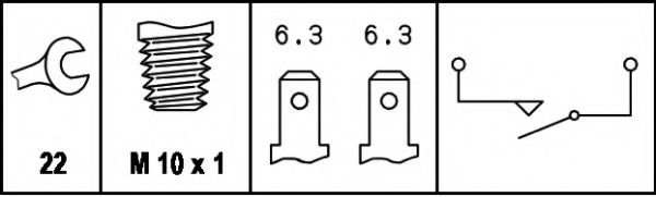 HELLA - 6DL 003 262-001 - Выключатель фонаря сигнала торможения (Сигнализация)