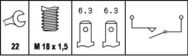 HELLA - 6ZF 003 272-011 - Выключатель, фара заднего хода (Освещение)