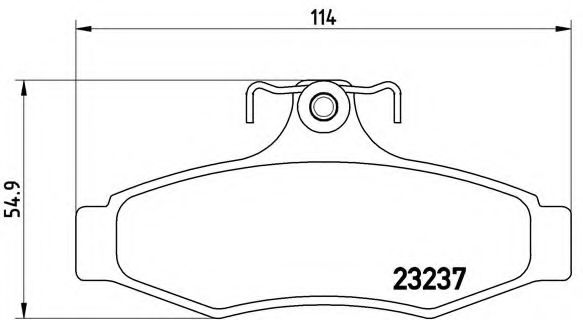 BREMBO - P 15 005 - Комплект тормозных колодок, дисковый тормоз (Тормозная система)