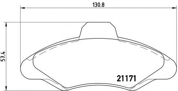 BREMBO - P 24 029 - Комплект тормозных колодок, дисковый тормоз (Тормозная система)