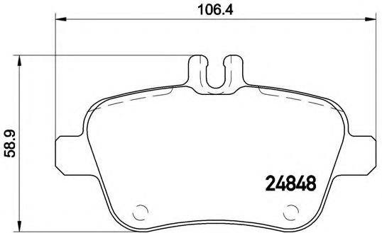 BREMBO - P 50 091 - Комплект тормозных колодок, дисковый тормоз (Тормозная система)