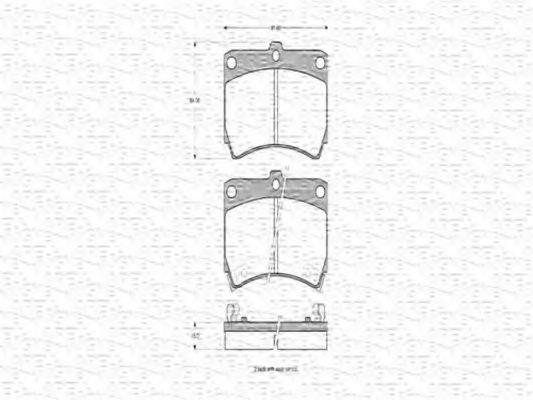 MAGNETI MARELLI - 363702160521 - Комплект тормозных колодок, дисковый тормоз (Тормозная система)