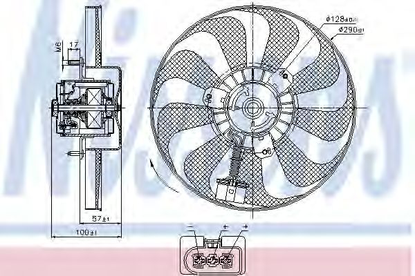 NISSENS - 85684 - Вентилятор, охлаждение двигателя (Охлаждение)