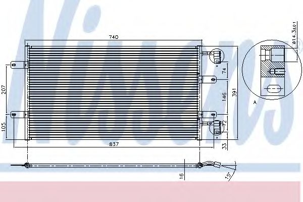 NISSENS - 94678 - Конденсатор, кондиционер (Кондиционер)