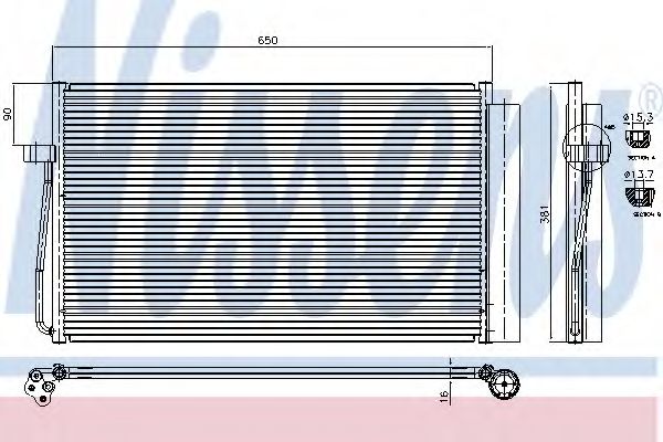 NISSENS - 94747 - Конденсатор, кондиционер (Кондиционер)