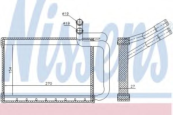 NISSENS - 77635 - Теплообменник, отопление салона (Отопление / вентиляция)