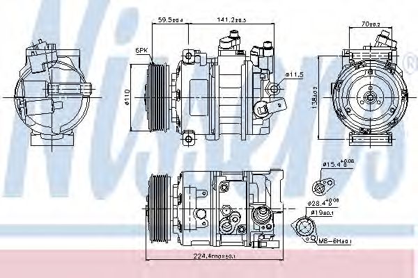 NISSENS - 89020 - Компрессор, кондиционер (Кондиционер)