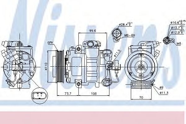 NISSENS - 89026 - Компрессор, кондиционер (Кондиционер)