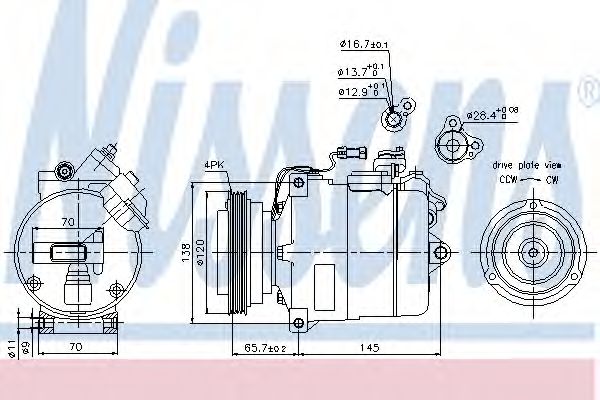 NISSENS - 89027 - Компрессор, кондиционер (Кондиционер)