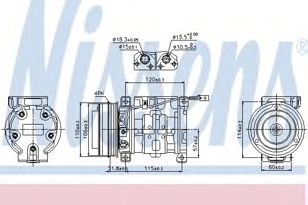 NISSENS - 89099 - Компрессор, кондиционер (Кондиционер)