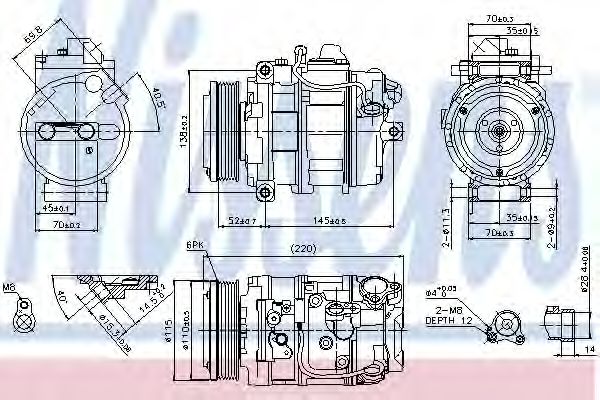 NISSENS - 89114 - Компрессор, кондиционер (Кондиционер)