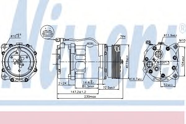 NISSENS - 89118 - Компрессор, кондиционер (Кондиционер)