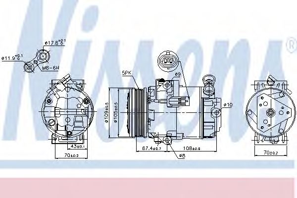 NISSENS - 89215 - Компрессор, кондиционер (Кондиционер)