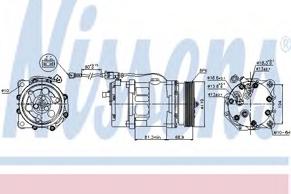 NISSENS - 89224 - Компрессор, кондиционер (Кондиционер)