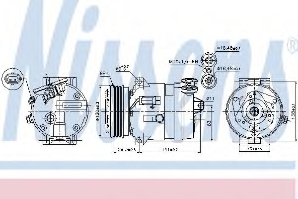 NISSENS - 89284 - Компрессор, кондиционер (Кондиционер)