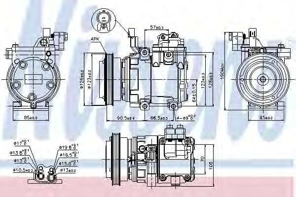 NISSENS - 89286 - Компрессор, кондиционер (Кондиционер)