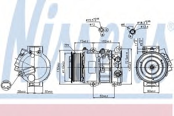 NISSENS - 89516 - Компрессор, кондиционер (Кондиционер)