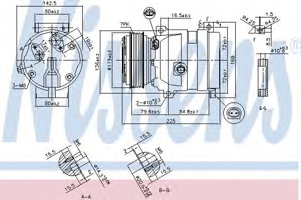 NISSENS - 89587 - Компрессор, кондиционер (Кондиционер)