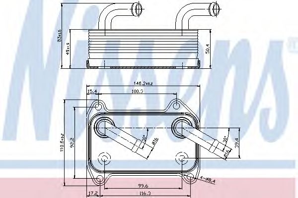 NISSENS - 90707 - масляный радиатор, двигательное масло (Смазывание)