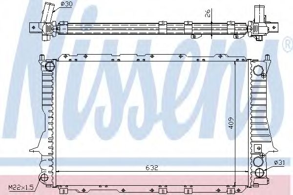 NISSENS - 60459 - Радиатор, охлаждение двигателя (Охлаждение)