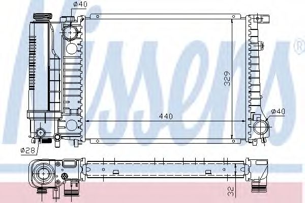 NISSENS - 60735A - Радиатор, охлаждение двигателя (Охлаждение)