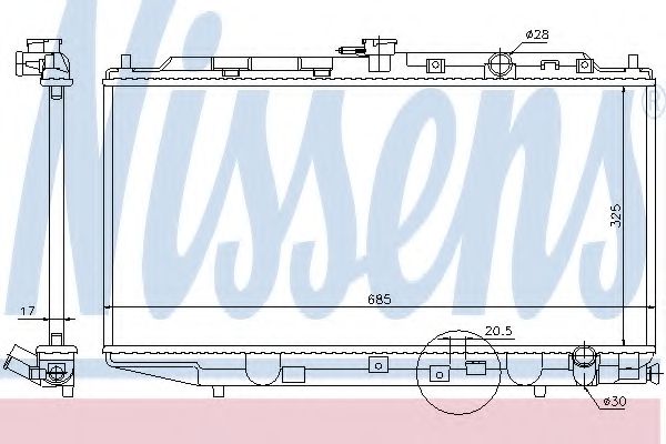 NISSENS - 62276 - Радиатор, охлаждение двигателя (Охлаждение)