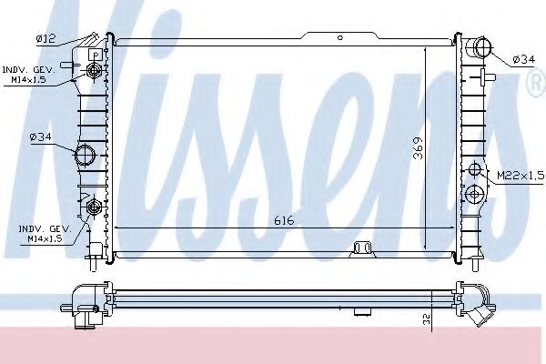 NISSENS - 63064A - Радиатор, охлаждение двигателя