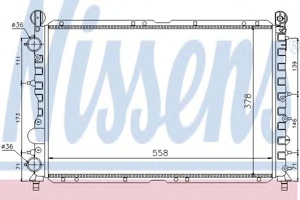 NISSENS - 60057 - Радиатор, охлаждение двигателя (Охлаждение)