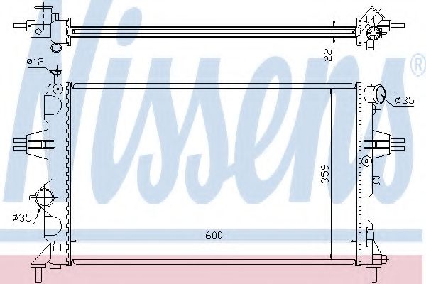 NISSENS - 630041 - Радиатор, охлаждение двигателя (Охлаждение)