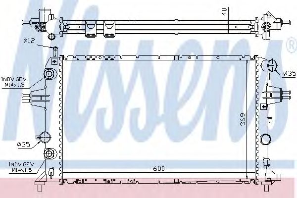 NISSENS - 63003A - Радиатор, охлаждение двигателя (Охлаждение)