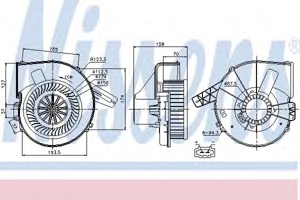 NISSENS - 87028 - Вентилятор салона (Отопление / вентиляция)