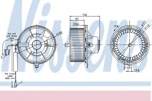 NISSENS - 87031 - Вентилятор салона (Отопление / вентиляция)