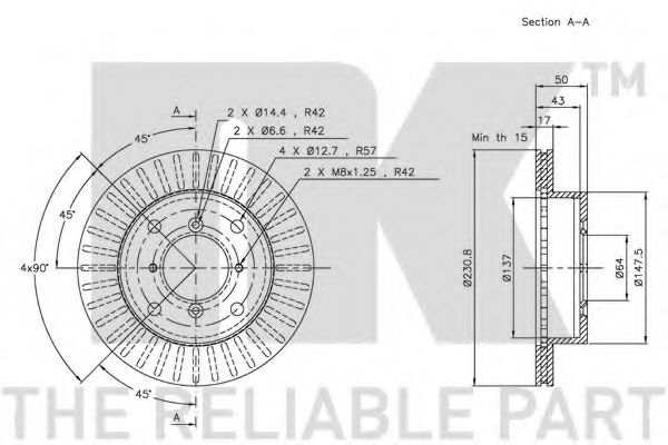 NK - 205205 - Тормозной диск (Тормозная система)