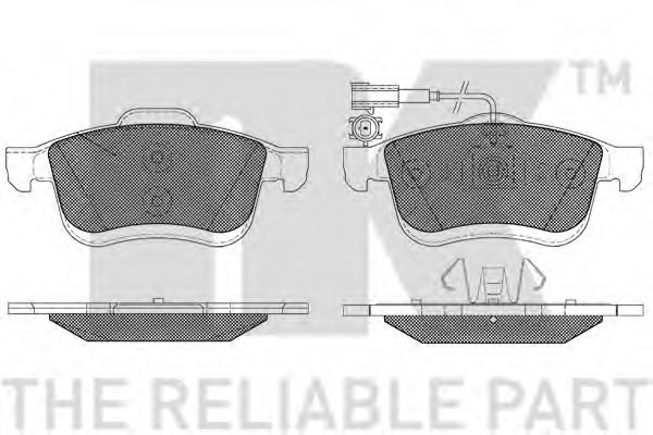 NK - 222390 - Комплект тормозных колодок, дисковый тормоз (Тормозная система)