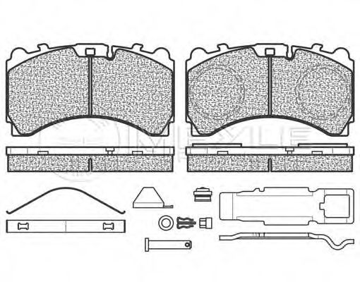 MEYLE - 025 292 4435 - Комплект тормозных колодок, дисковый тормоз