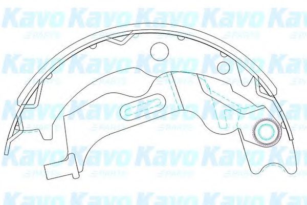 KAVO PARTS - KBS-1405 - Комплект тормозных колодок (Тормозная система)