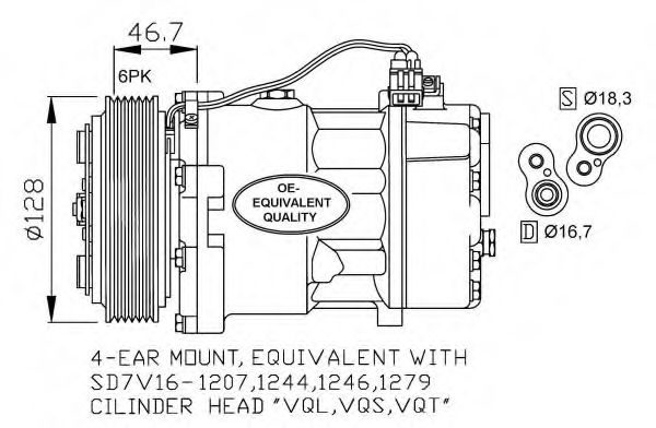 NRF - 32168 - Компрессор, кондиционер (Кондиционер)