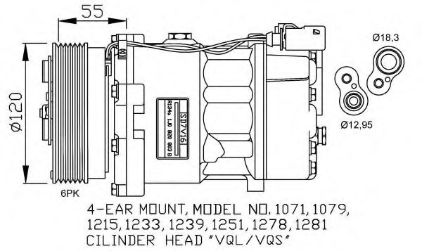 NRF - 32206G - Компрессор, кондиционер (Кондиционер)