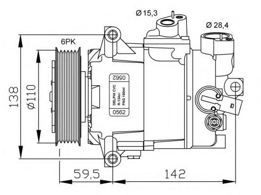 NRF - 32500G - Компрессор, кондиционер (Кондиционер)