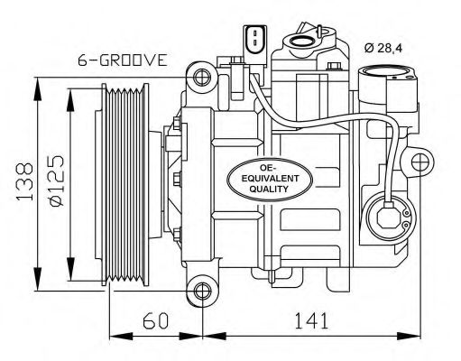 NRF - 32512 - Компрессор, кондиционер (Кондиционер)