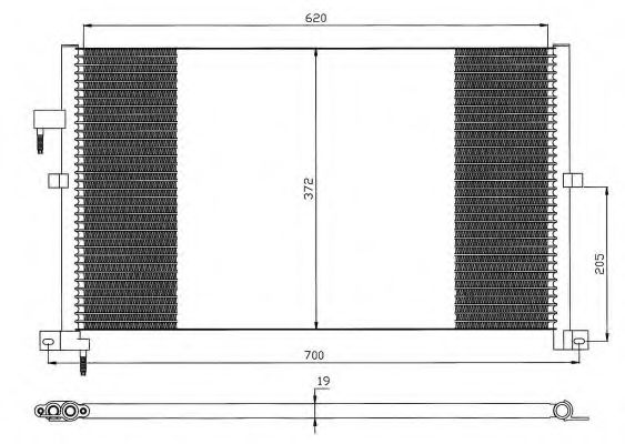 NRF - 35525 - Конденсатор, кондиционер (Кондиционер)