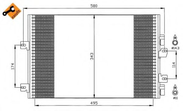 NRF - 35543 - Конденсатор, кондиционер (Кондиционер)