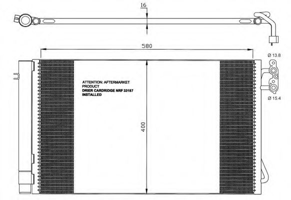 NRF - 35743 - Конденсатор, кондиционер (Кондиционер)