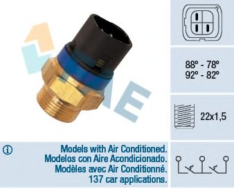 FAE - 38110 - Термовыключатель, вентилятор радиатора (Охлаждение)