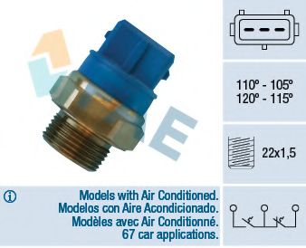 FAE - 38330 - Термовыключатель, вентилятор радиатора (Охлаждение)