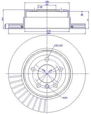 CAR - 142.1465 - Тормозной диск (Тормозная система)