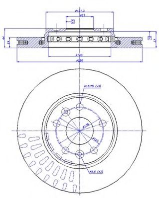 CAR - 142.1497 - Тормозной диск (Тормозная система)